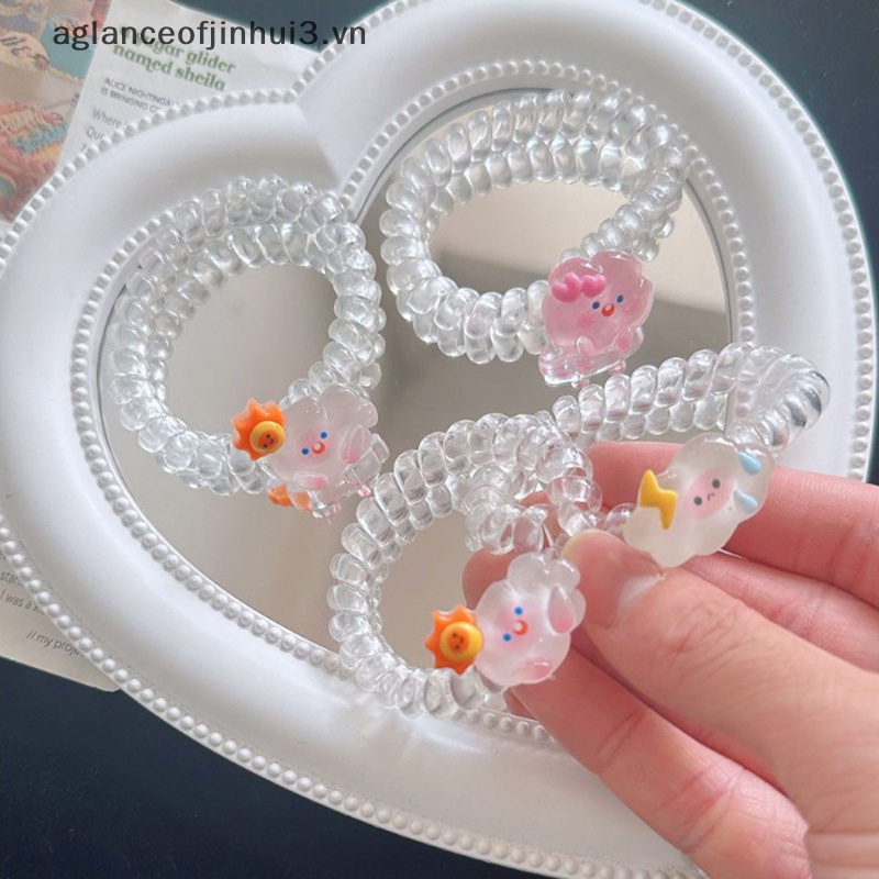 Dây Cột Tóc Đôi Cánh Thiên Thần / Trái Tim Màu Hồng Dễ Thương Thời Trang Cho Nữ Y2K