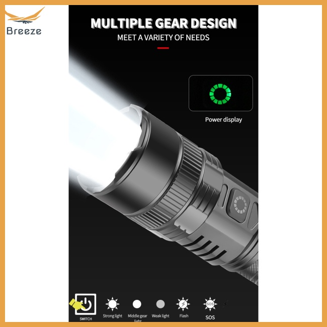 Đèn Pin Led Xhp70 Mini 5 Cấp Độ Bằng Hợp Kim Nhôm Tiện Dụng