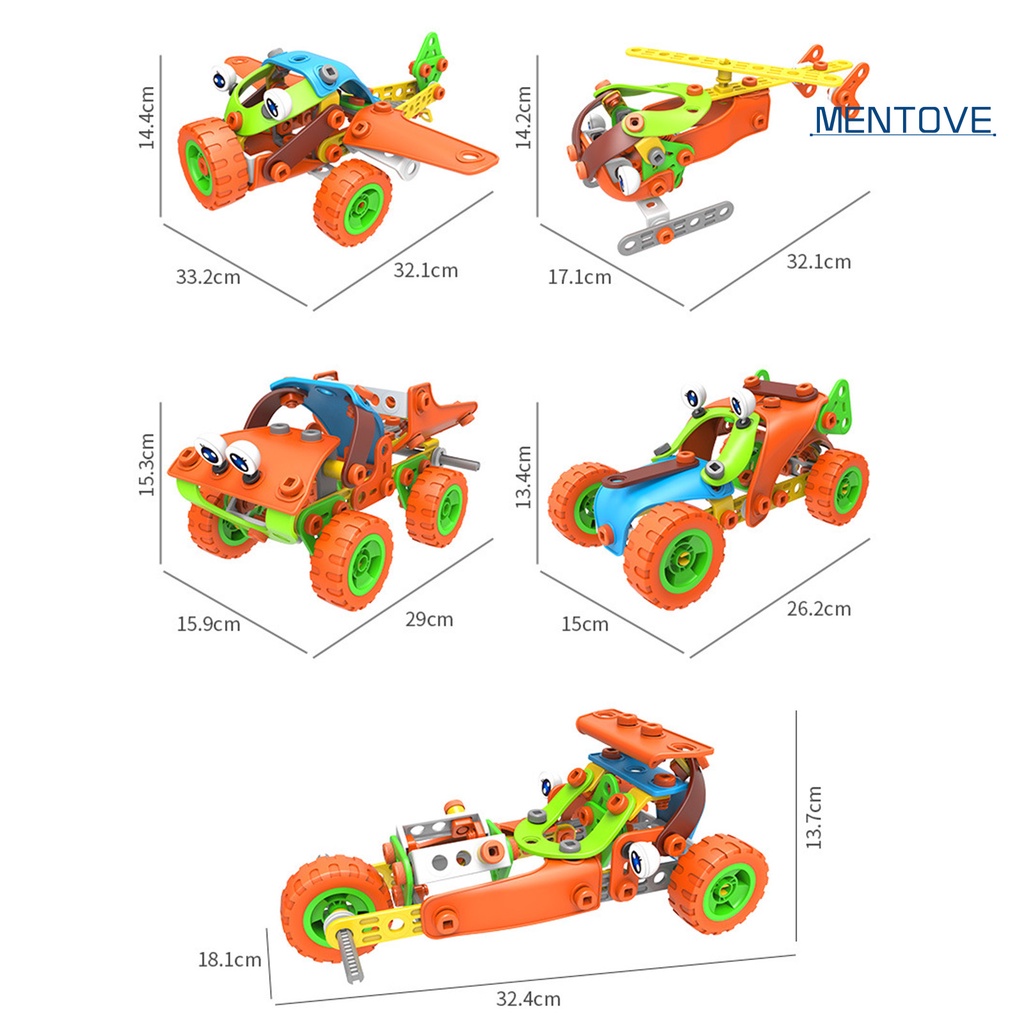 Đồ chơi trẻ em Lắp Ráp Xe 136 Mảnh Bằng Nhựa Đa Năng Cho Bé