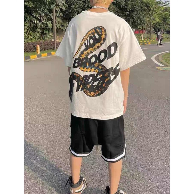 Áo Thun Tay Ngắn In Hình Chú Rắn 123 Phong Cách Vintage