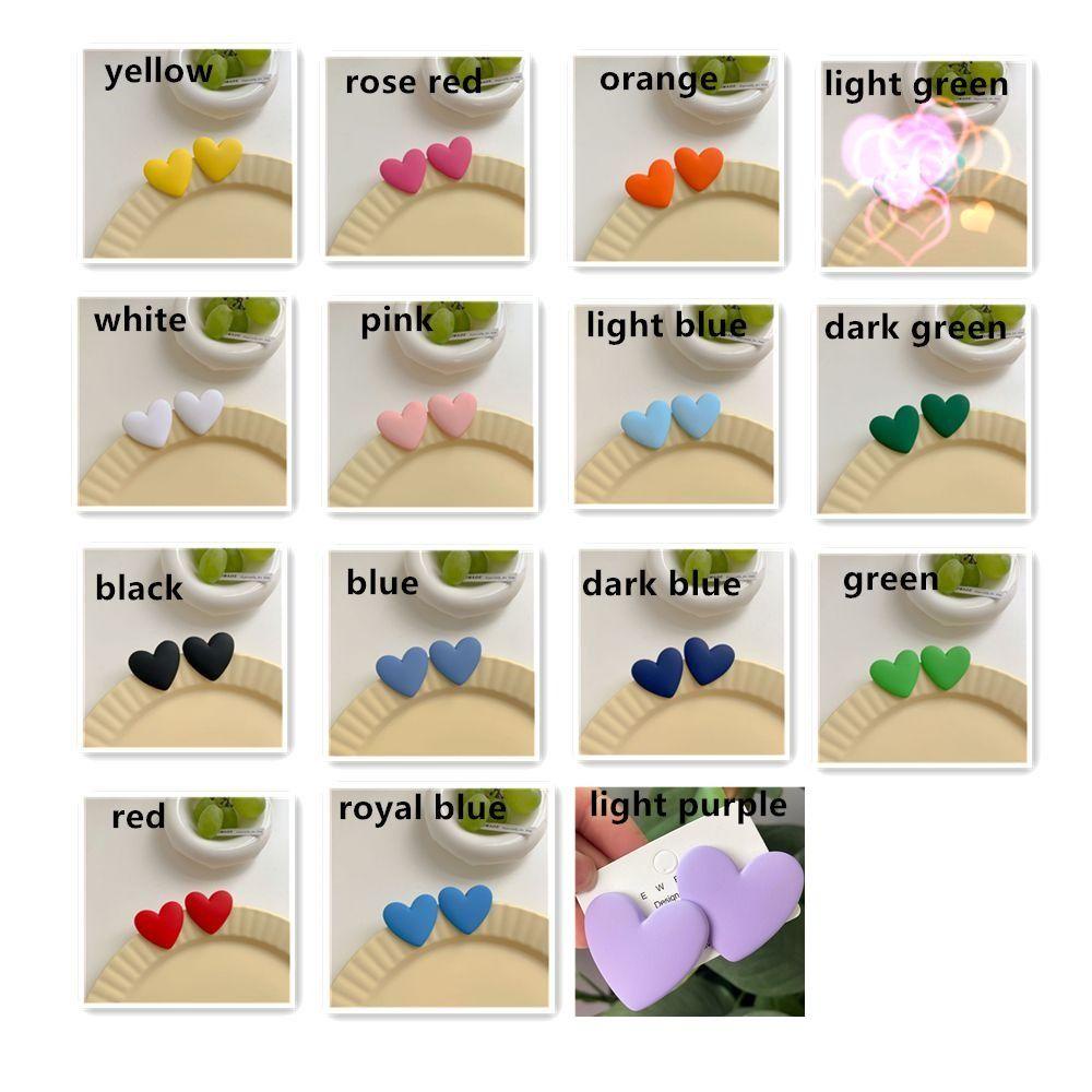 Khuyên Tai Acrylic Hình Trái Tim Sáng Tạo Hợp Thời Trang