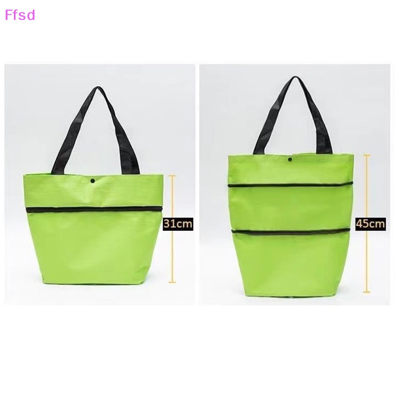 {Ffsd} Hàng Bán Chạy * Túi Mua Sắm Bằng Nylon Có Bánh Xe Kéo Mở Rộng Có Thể Tái Sử Dụng