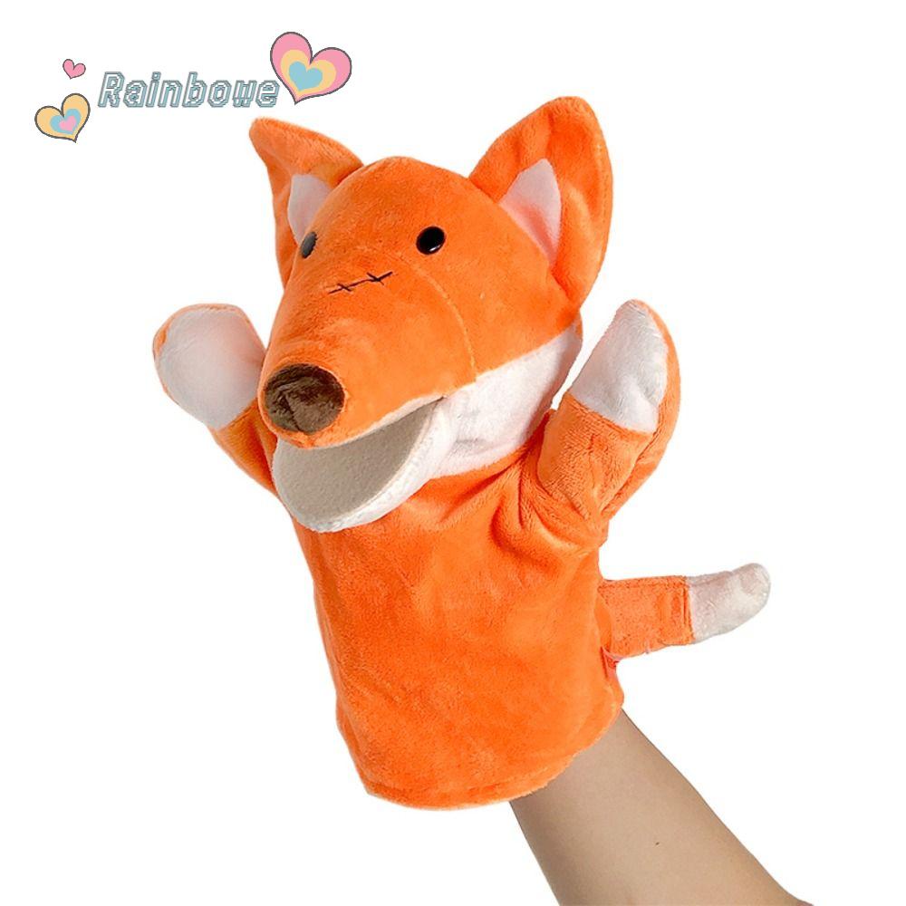 RAINBOW Đồ Chơi Con Rối Đeo Ngón Tay Hình Cáo Mềm Dễ Thương Cho Bé