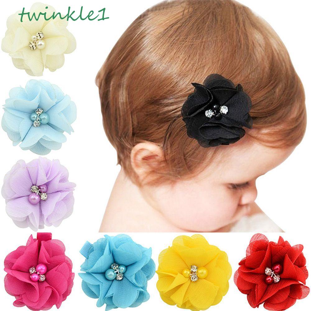 Dây Buộc Tóc Chiffon Đính Hoa Lấp Lánh Dễ Thương Cho Bé GáiKẹp Tóc Xinh Xắn Cho Bé Gái