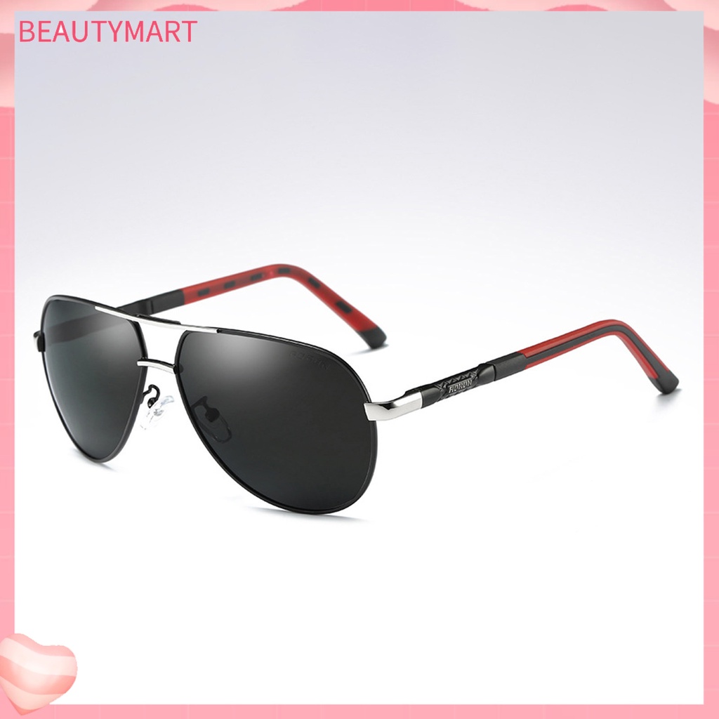 Kính Mát Phân Cực Chống Tia UV400 Gọng Kim Loại Thời Trang Cho Nam