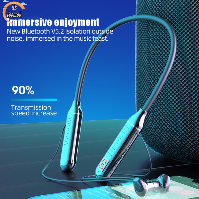 [IS] Tai Nghe Chụp Tai Bluetooth Không Dây Đeo Cổ Có Màn Hình Kỹ Thuật Số Hiệu Quả Thấp Chơi Game
