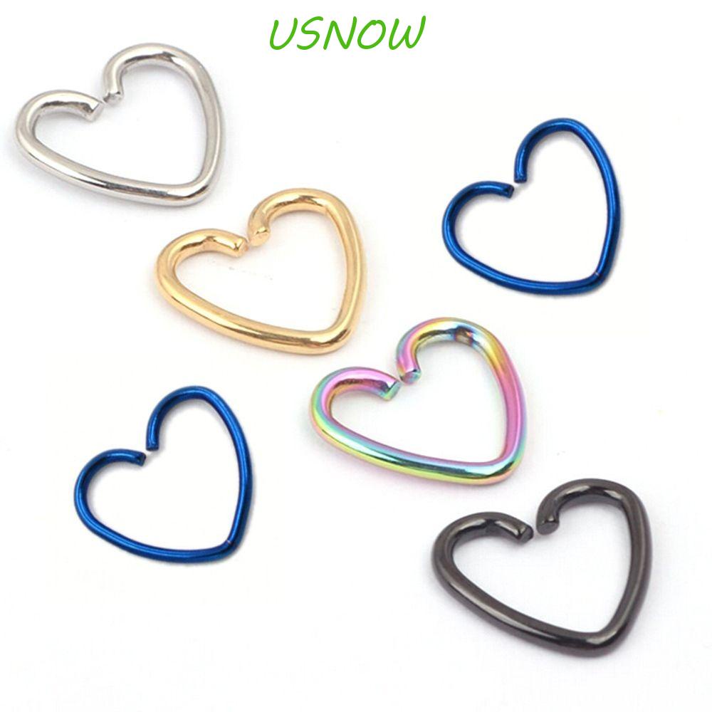 Khuyên Tai Dạng Vòng Hình Trái Tim Nhiều Màu Sắc Đẹp Mắt