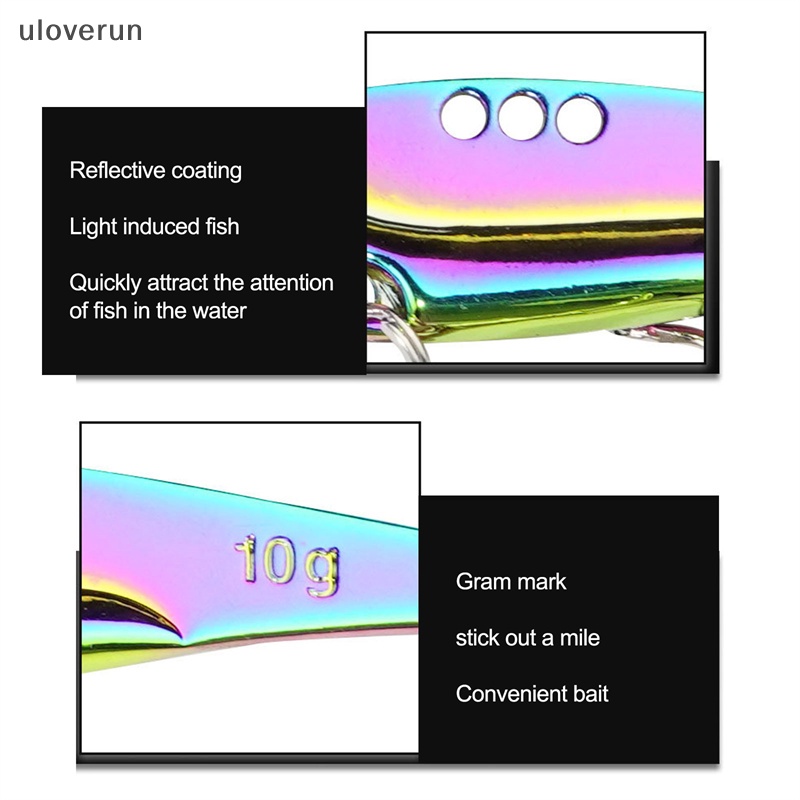 Uloverun 1 Mồi Câu Cá Rung Kim Loại Dài Nhiều Màu Sắc