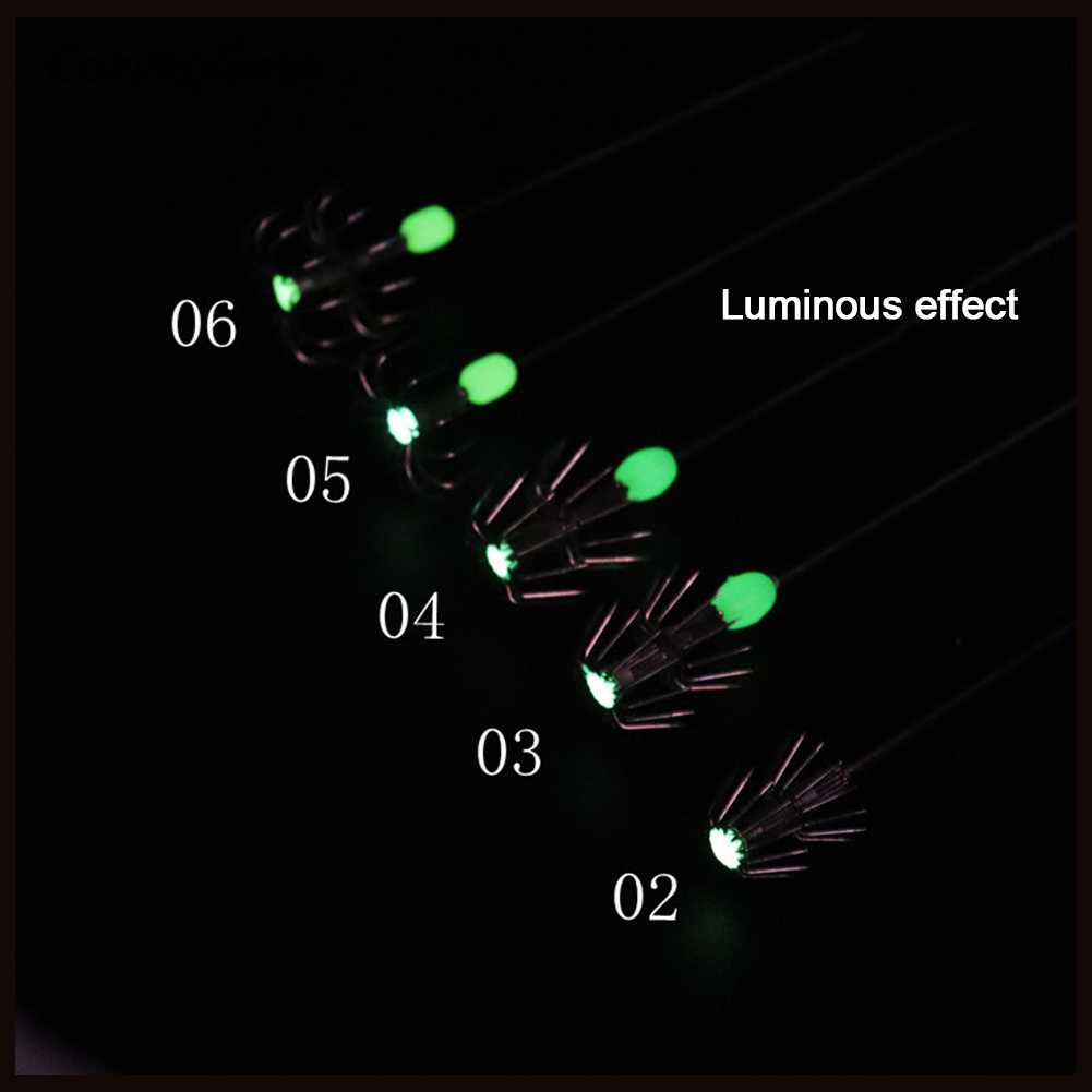Bộ 10 Chiếc Móc Câu Hình Con Mực Phát Sáng Trong Bóng Tối
