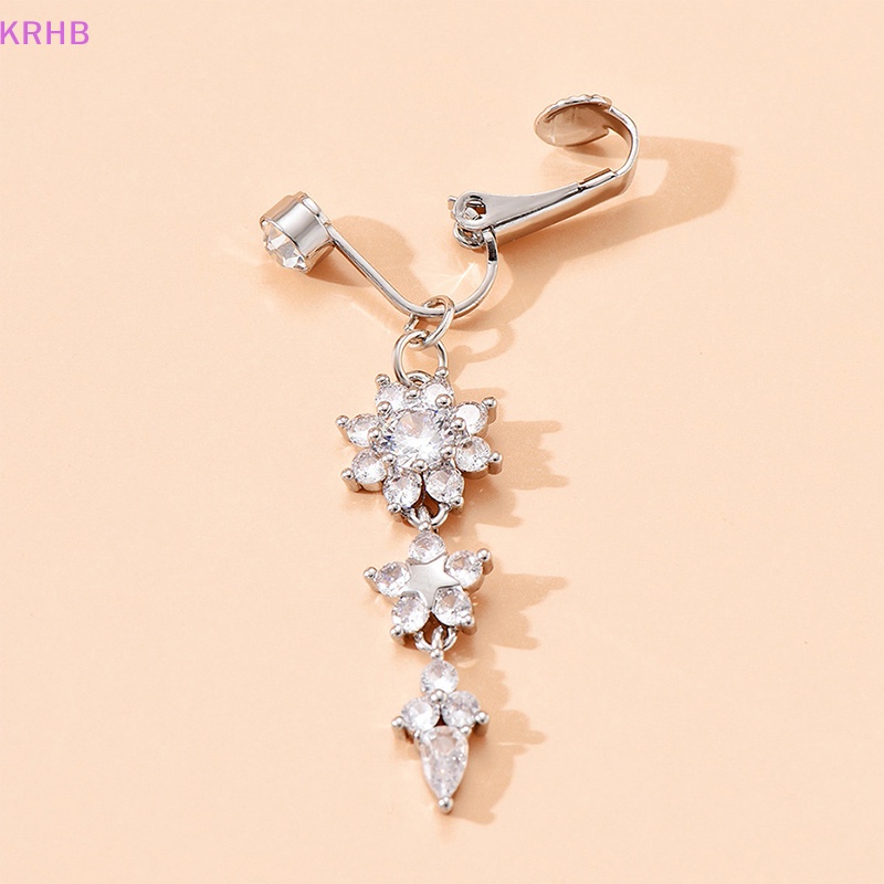 Khuyên Rốn Dáng Dài Hình Bướm Đính Đá Nhân Tạo Thời Trang Mới