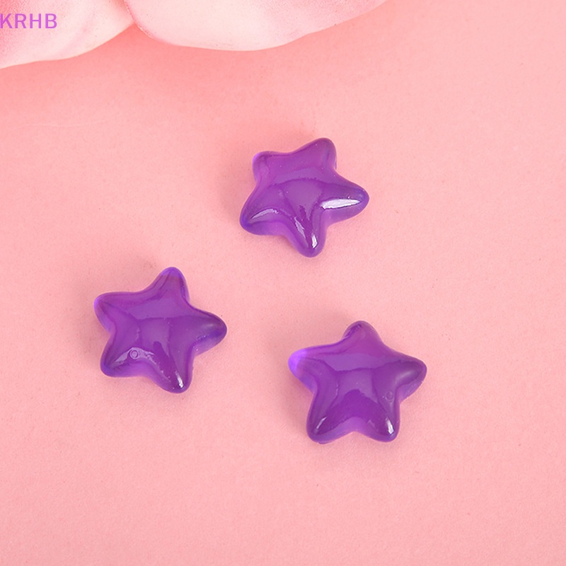 Set 5 Đồ trang trí Ngôi Sao Mini Dạ Quang Bằng Nhựa Resin Thủ Công Sáng Tạo Trang Trí Tiểu Cảnh Mới