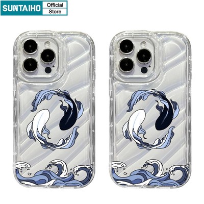 Suntaiho Ốp lưng ốp iphone Ốp Điện Thoại Trong Suốt Họa Tiết Hoạt Hình Cho ốp iphone 11Pro 12Pro 13Pro 14Pro 11 12 13 14 Pro MAX X XR XS MAX 7 8 Plus