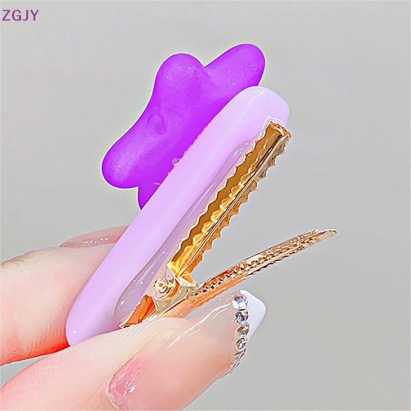 Kẹp Tóc Hình Ngôi Sao Bằng Resin Màu Sắc Ngọt Ngào Dễ Thương Thời Trang Mùa Hè Cho Bé Gái Mới