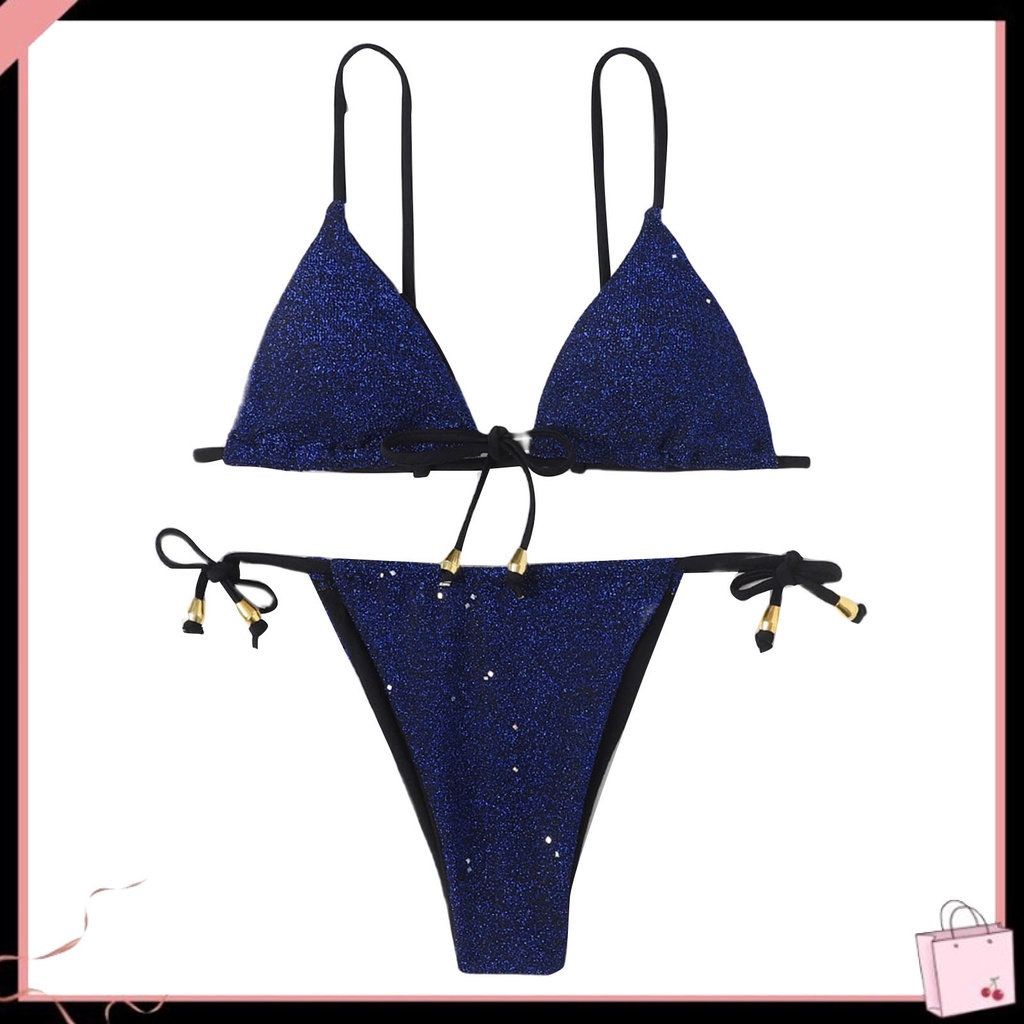 Bộ Đồ Bơi Bikini Hai Dây Có Đệm Nâng Ngực Quyến Rũ Cho Nữ