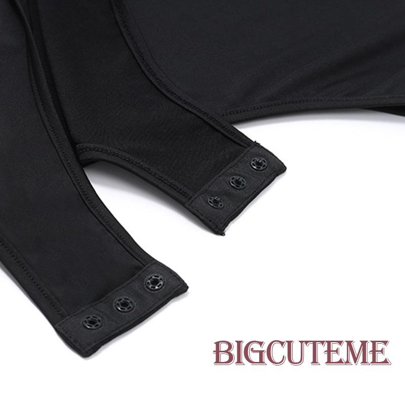 [] Áo Liền Quần Hai Dây Màu Trơn Khoét Lỗ Trước Cho Nữ Đen