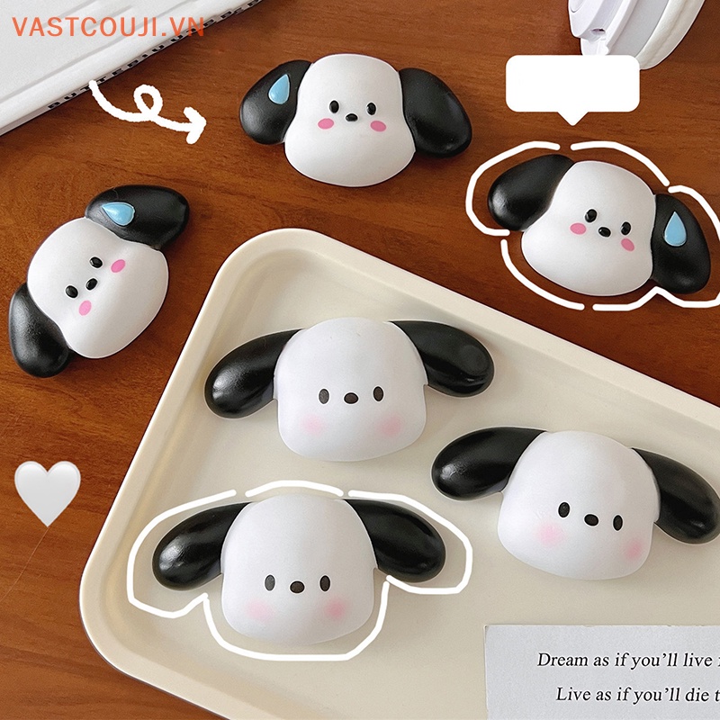 Miếng Dán Silicon Hình Chú Chó Hoạt Họa 3D Trang Trí Điện Thoại / Máy Tính / Cốc Nước / Dép / Đồ Chơi Trẻ Em DIY