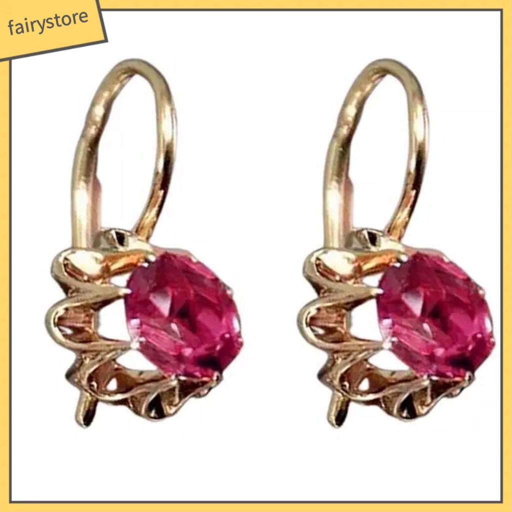 1 Đôi Bông Tai Tròn Lớn Đính Đá Lấp Lánh Thời Trang Dành Cho Nữ