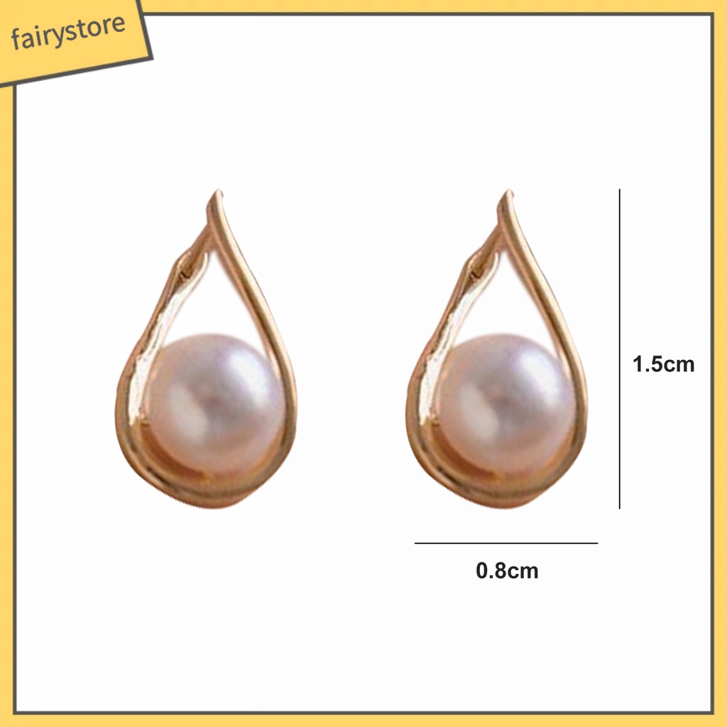 1 Đôi Bông Tai Ngọc Trai Giả Sang Trọng Cho Nữ