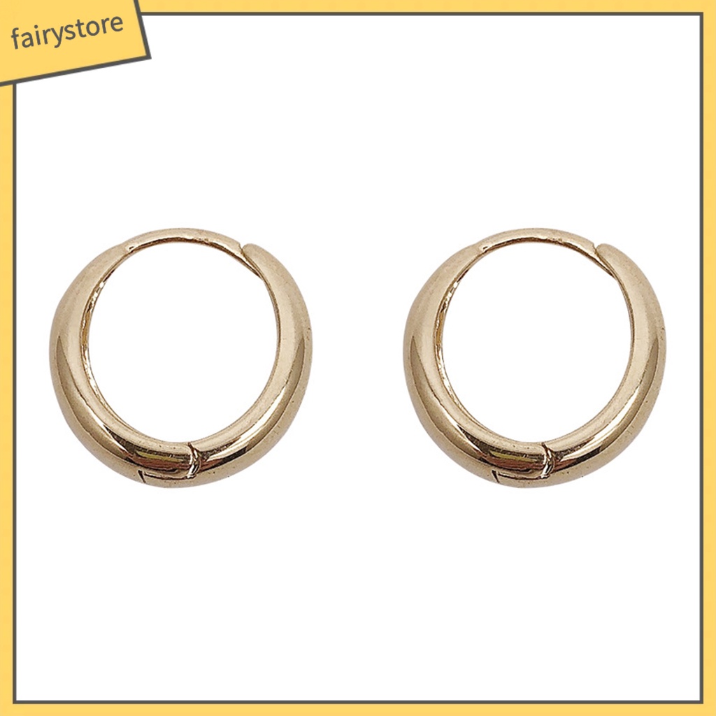 1 Đôi Bông Tai Hình Giọt Nước Dày Mạ Điện Thời Trang Cá Tính