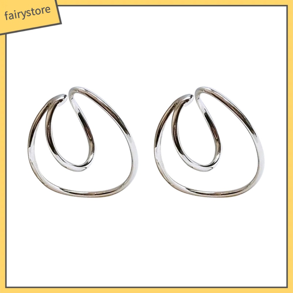 Khuyên Kẹp Vành Tai Họa Tiết Hình Học Phong Cách Vintage