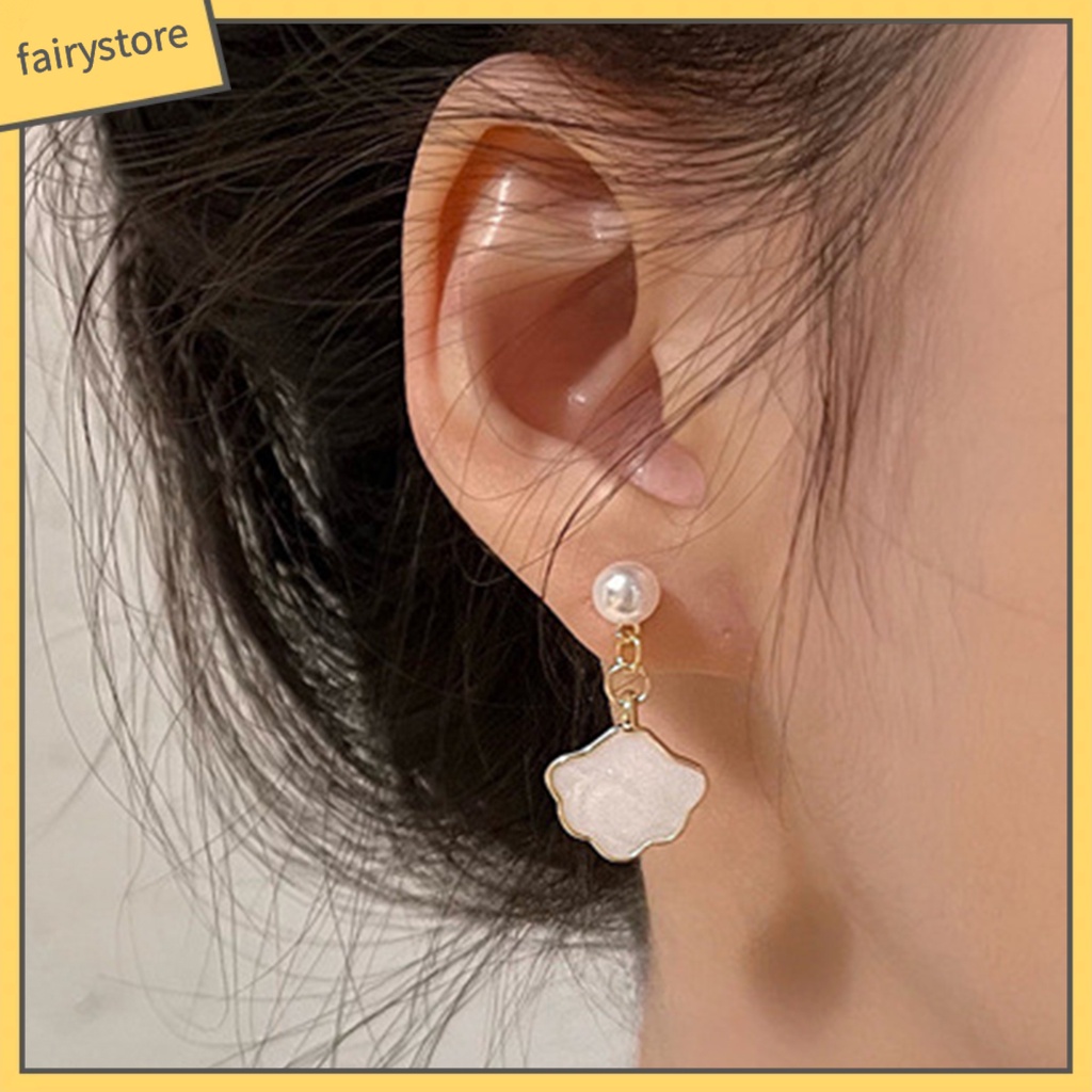 1 Đôi Bông Tai Hình Đám Mây Đính Ngọc Trai Giả Dễ Thương Dành Cho Nữ