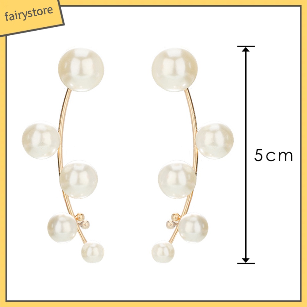 Bông Tai Đính Ngọc Trai Giả Thời Trang Dành Cho Nữ