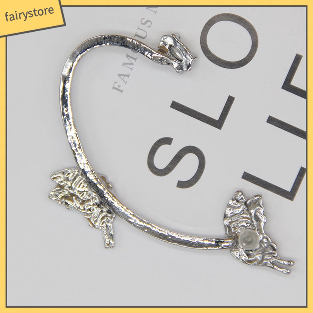 1 Khuyên Kẹp Vành Tai Hình Bướm Đính Đá Lấp Lánh Dễ Phối Đồ Thời Trang Cho Bạn Gái