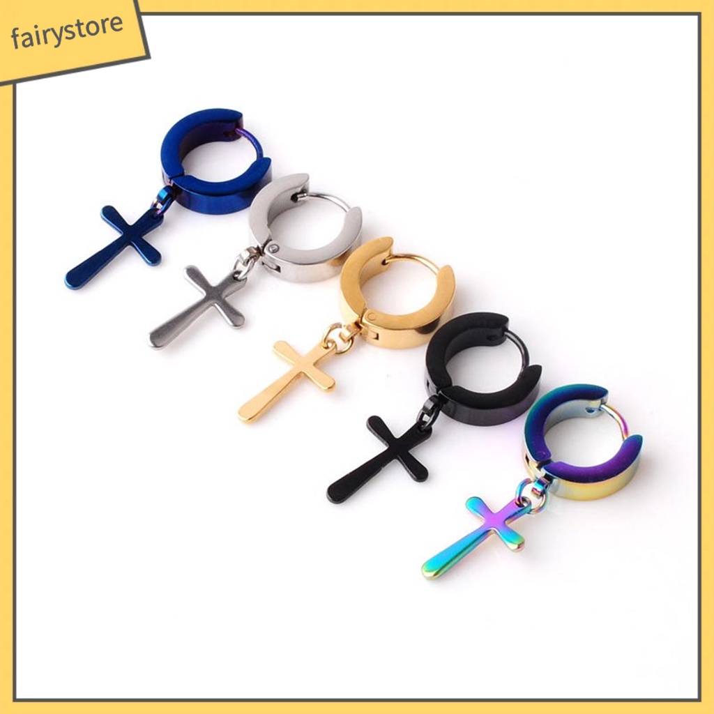 1 Khuyên Tai Vòng Lủng Lẳng Bằng Thép Không Gỉ Đơn Giản Sáng Phong Cách Hàn Quốc Cho Nam Và Nữ Mặc Hàng Ngày