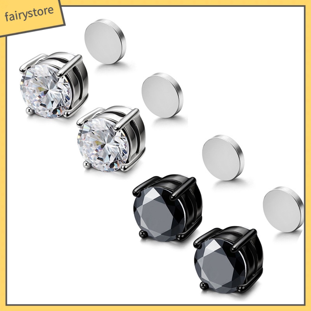 1 Khuyên Tai Dạng Kẹp Đính Đá Không Đau Thời Trang Cho Nữ