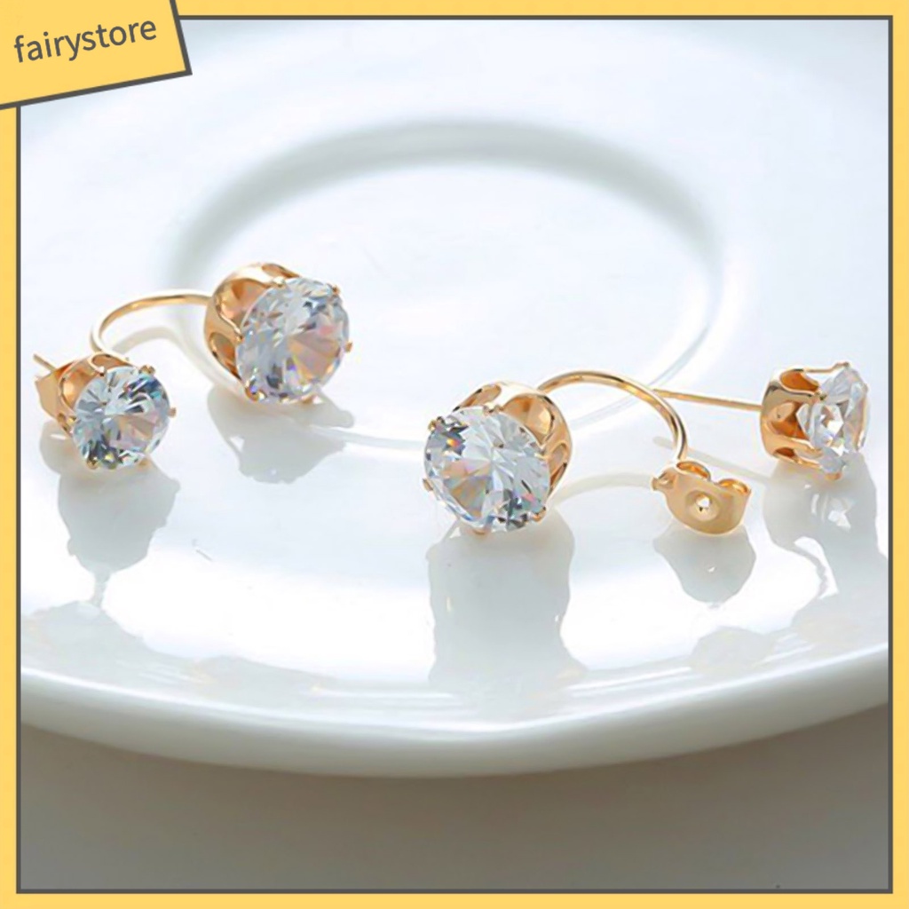 Bông Tai Hình Giọt Nước Đính Đá Bằng Hợp Kim Thời Trang Dành Cho Nữ