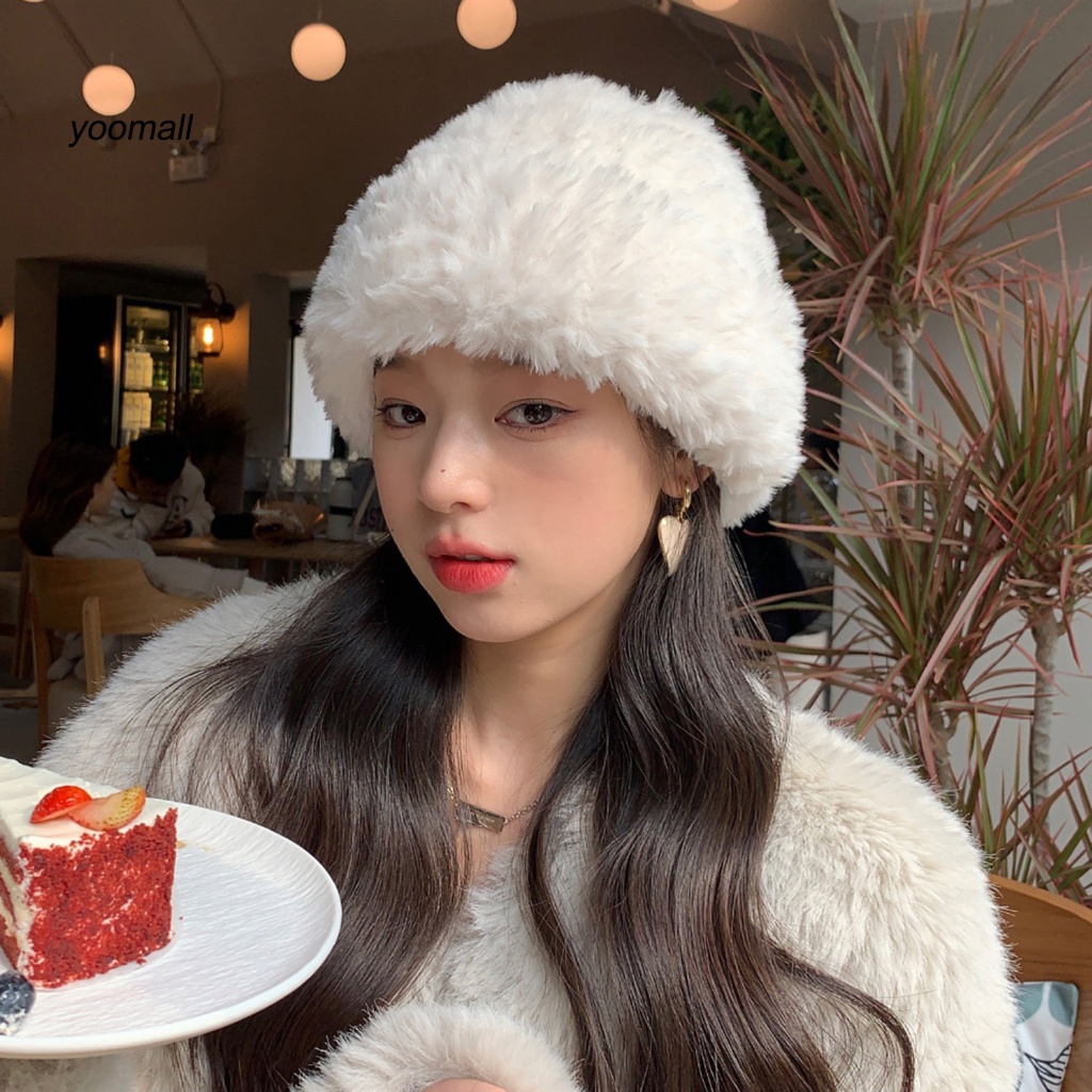 Mũ beanie Trùm Tai Giữ Ấm Màu Sắc Nhã Nhặn Thời Trang