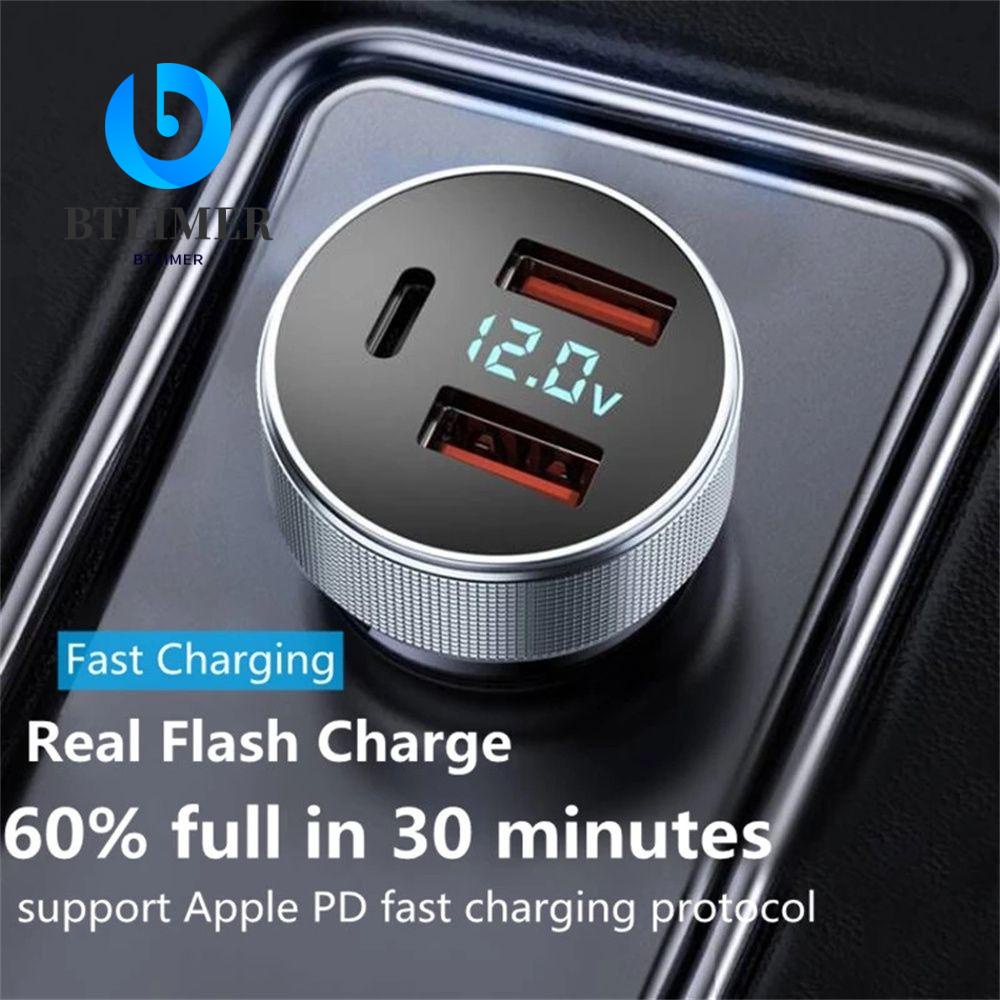 Bộ SạC Nhanh BTLIMER 3 CổNg PD USB Cho Xe Hơi