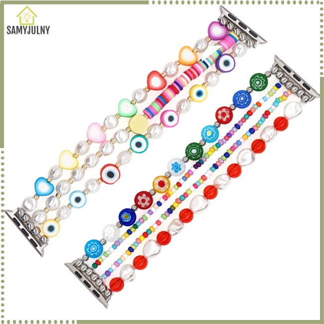 Dây Đeo Chuỗi Hạt Thời Trang Cho Đồng Hồ iWatch