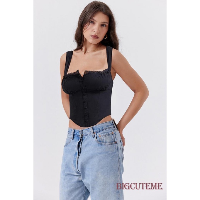 Áo Croptop Màu Trơn / In Họa Tiết Hoa Xinh Xắn Thời Trang Mùa Hè Cho Nữ