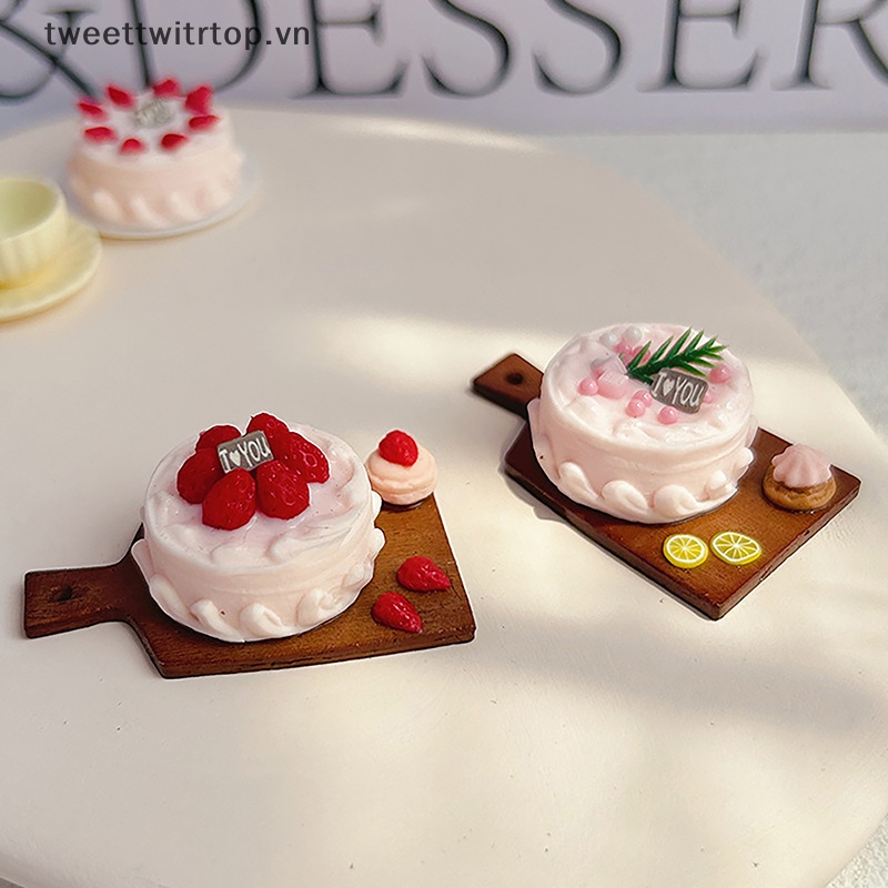Mô Hình Bánh Kem Tráng Miệng Trang Trí Nhà Búp Bê