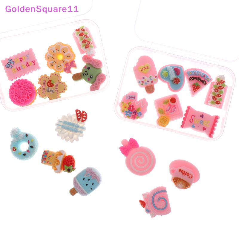 Hộp Nhựa Mini Màu Vàng Kim 1 / 12 Dùng Để Đựng Trang Sức Trang Trí Nhà Búp Bê