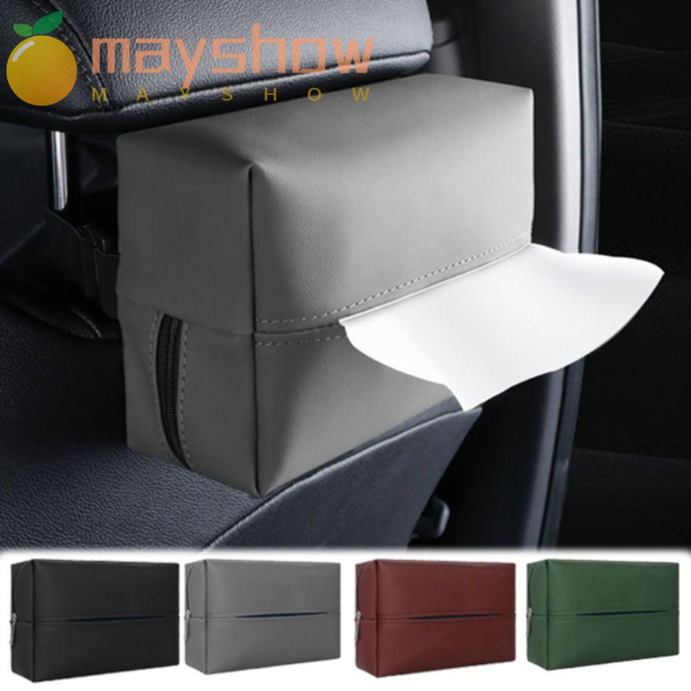 Hộp Đựng Khăn Giấy Bằng Da PU Tiện Dụng Cho Xe Hơi Giá Đỡ