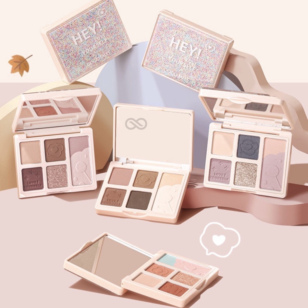 Bảng phấn mắt 6 màu Gogo Tales Bubble Gum Mini eye Shadow - Lớp phấn siêu nhẹ 6 màu dễ phối