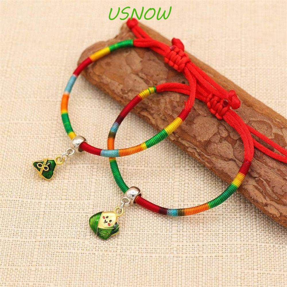 Vòng Tay Dây Thừng Gắn Mặt Hình Rồng Hổ Nhiều Màu Sắc Thủ Công Dễ Thương Cho Bé