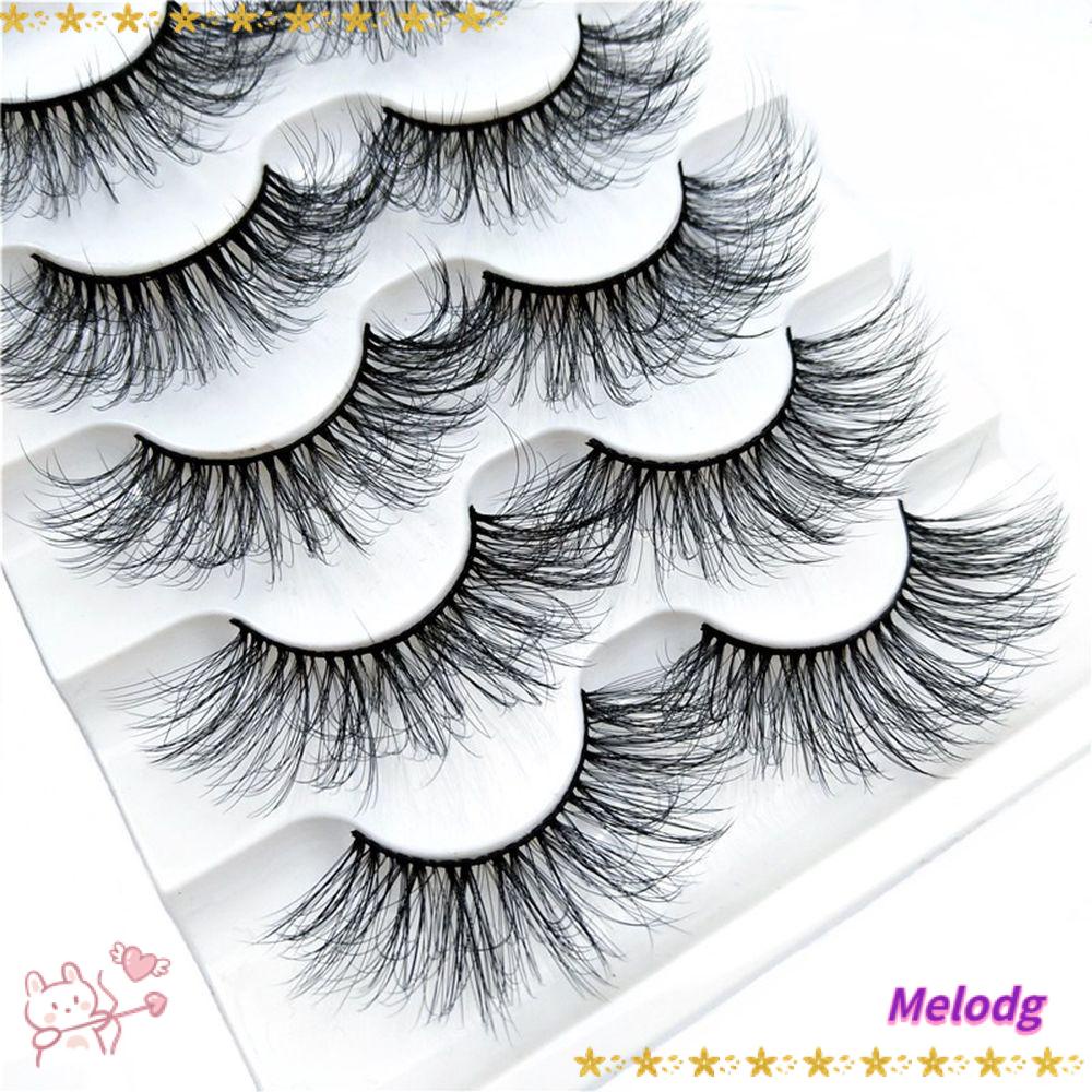 Bộ 5 Cặp Lông Mi Giả Dài Handmade Dành Cho Trang Điểm Mắt