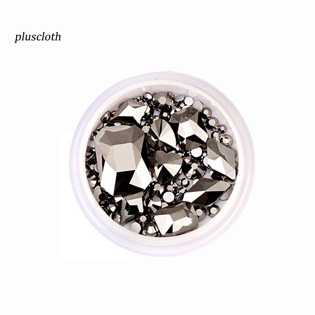1 Hộp Hạt Đá 3D Lấp Lánh Trang Trí Móng Tay Thời Trang