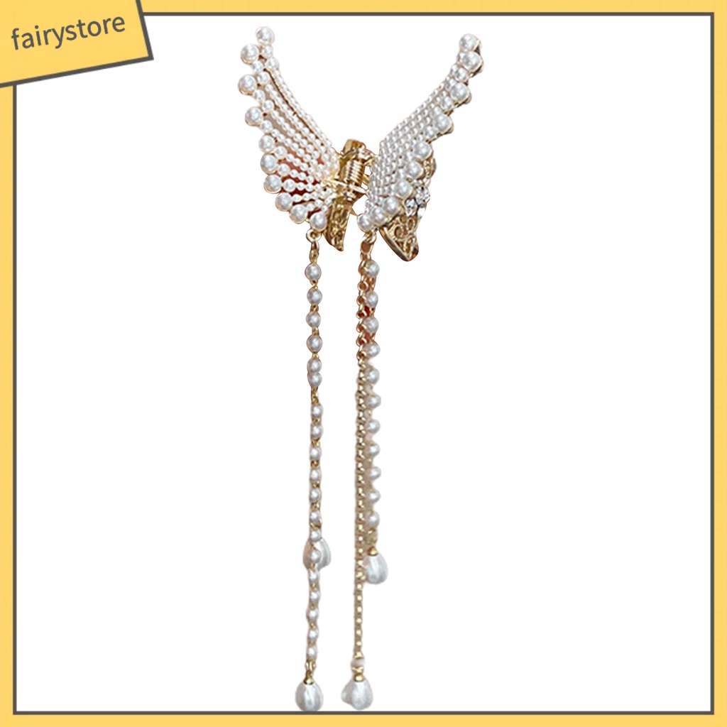 Kẹp Tóc Hình Bướm Đính Ngọc Trai Giả Thanh Lịch