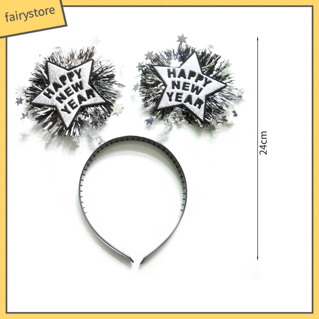 Băng Đô Cài Tóc Co Giãn Siêu Nhẹ Màu Sắc Tươi Sáng Không Phai Trang Trí Tiệc Mừng Năm Mới