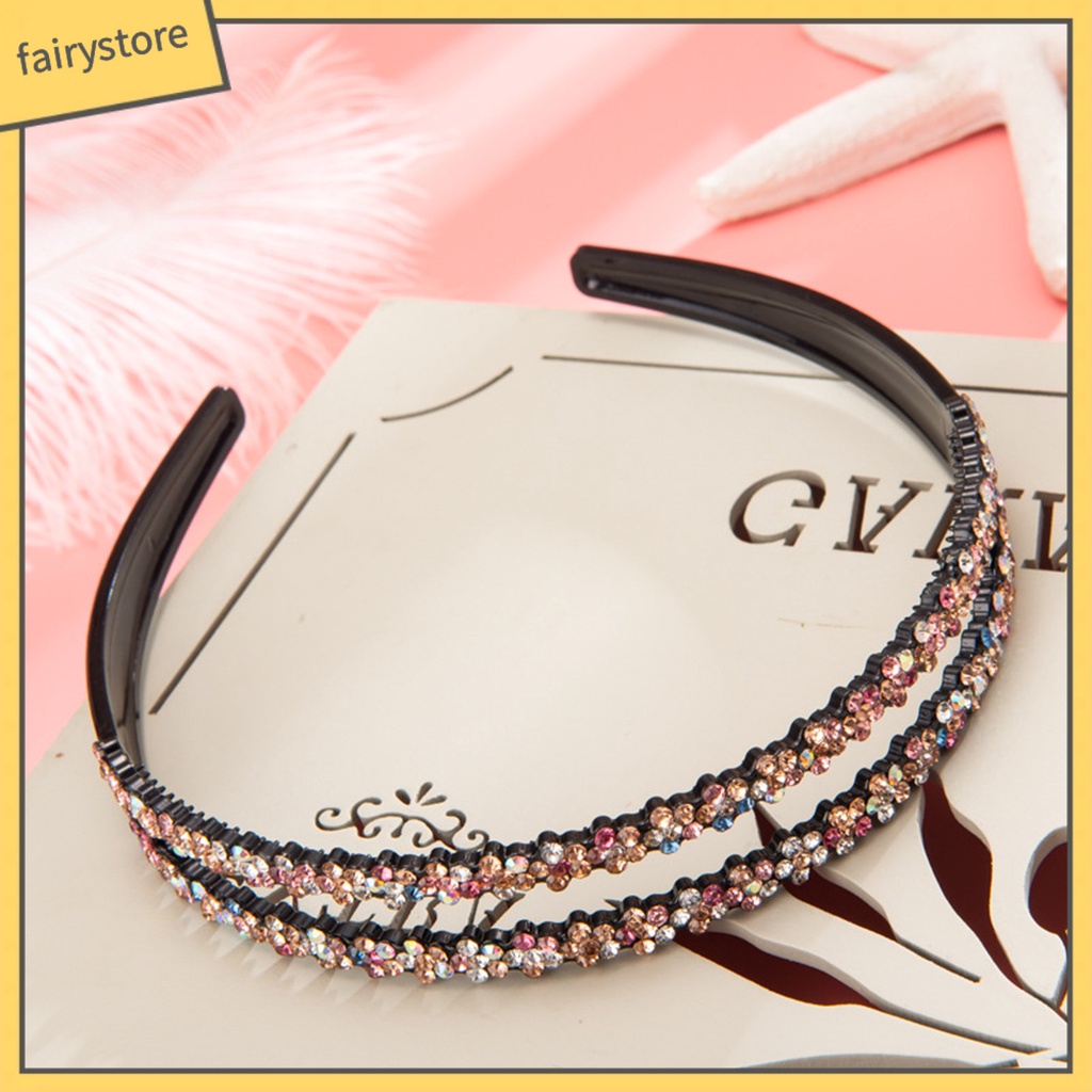 Băng Đô Cài Tóc Đính Đá Lấp Lánh Phong Cách Hàn Quốc Cho Nữ