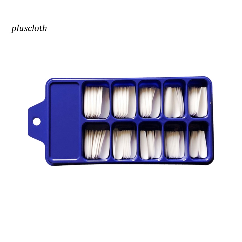 Bộ 100 Móng Tay Giả Trong Mờ Không Cần Keo Dán Thời Trang