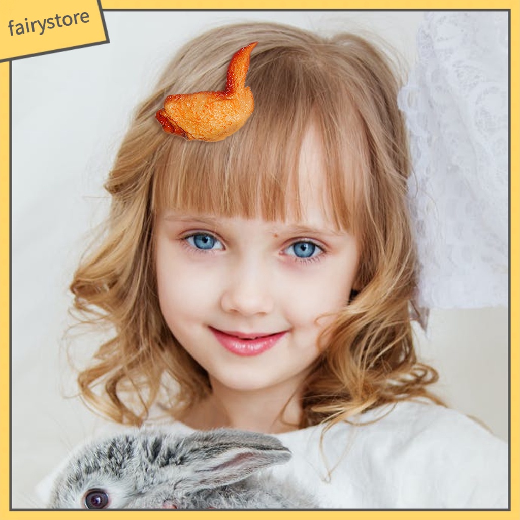 Kẹp Tóc Chống Biến Dạng Hình Thức Ăn Bằng Nhựa Cho Nữ