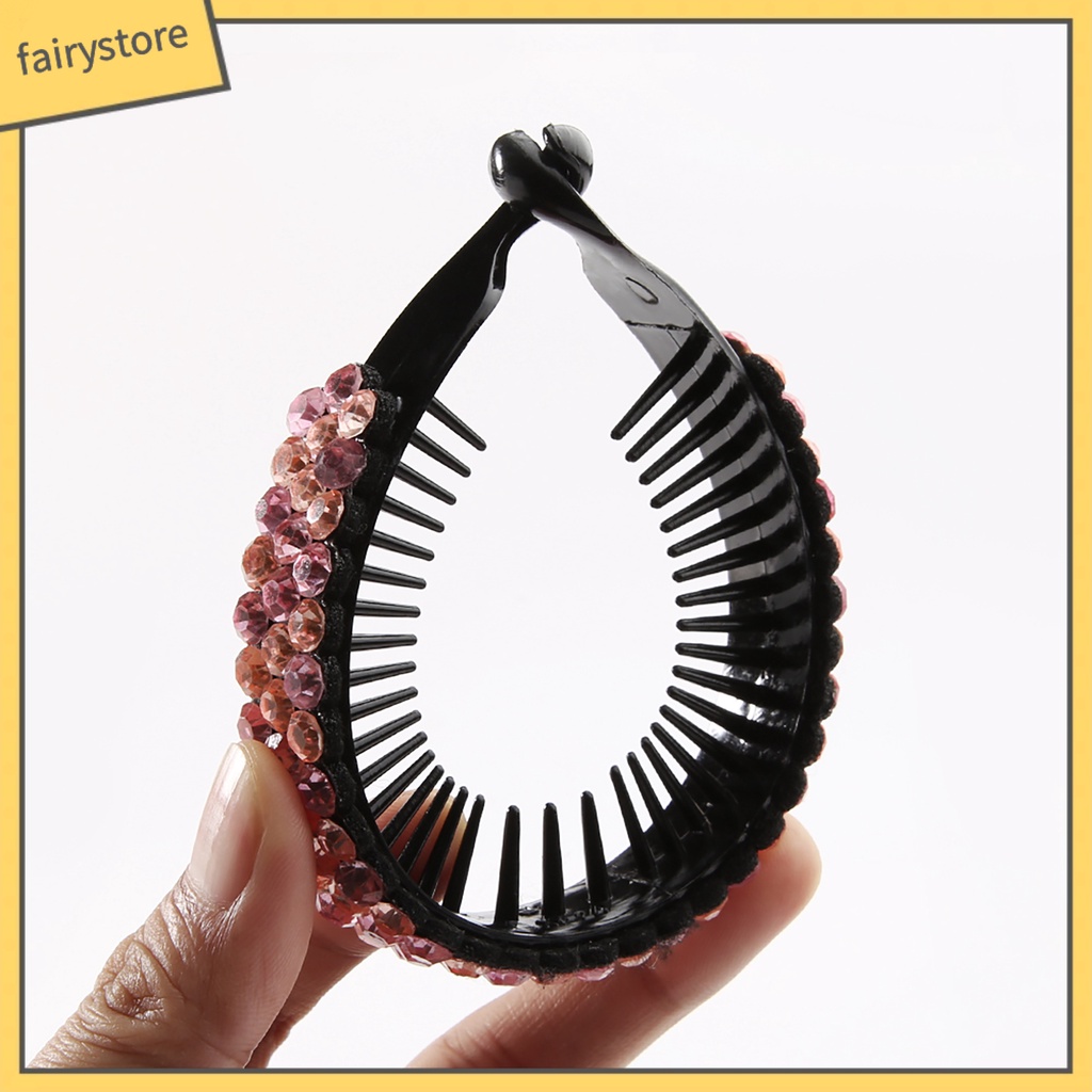 Kẹp Tóc Dạng Xoắn Đính Đá Lấp Lánh Thanh Lịch Cho Nữ