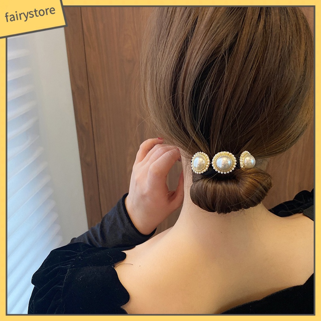 Kẹp Tóc Nửa Quả Cầu Hoa Đính Ngọc Trai Nhân Tạo