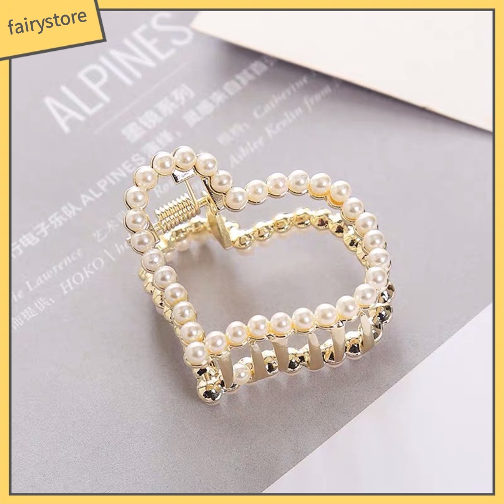 Kẹp Tóc Đuôi Ngựa Đính Ngọc Trai Giả Lấp Lánh Cho Nữ