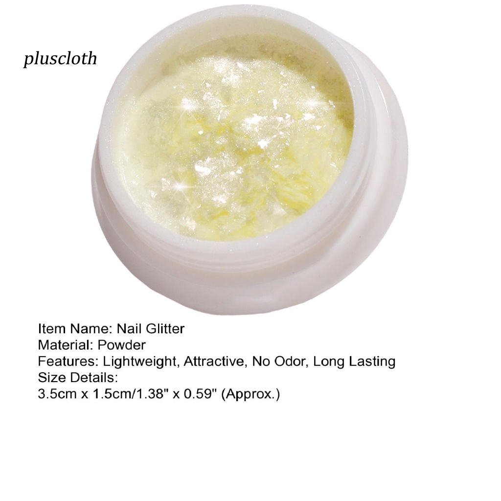 1 Hộp Bột Kim Tuyến Trang Trí Móng Tay Màu Sắc Tươi Sáng Siêu Mỏng Dễ Sử Dụng